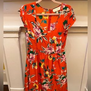 Yumi Kim res floral square neck dress size M
